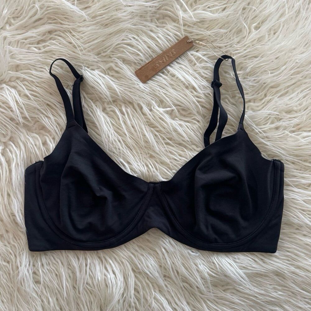 Skims Fits Everybody Unlined Demi Bra Onyx Size 38DD